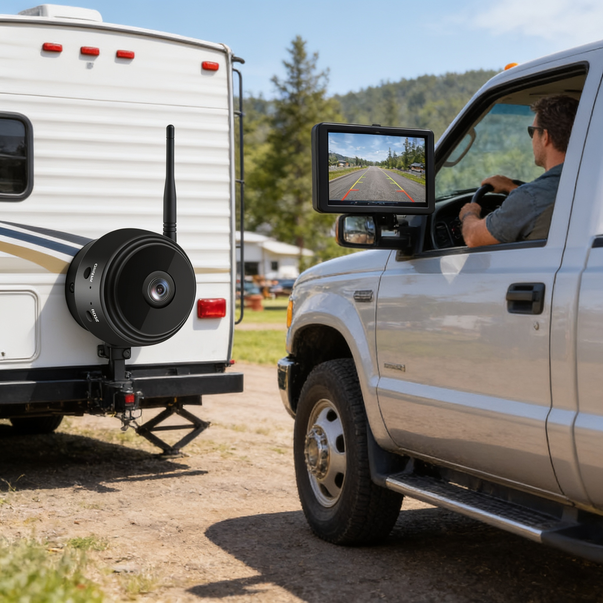 Wireless backup camera in use - lifestyle