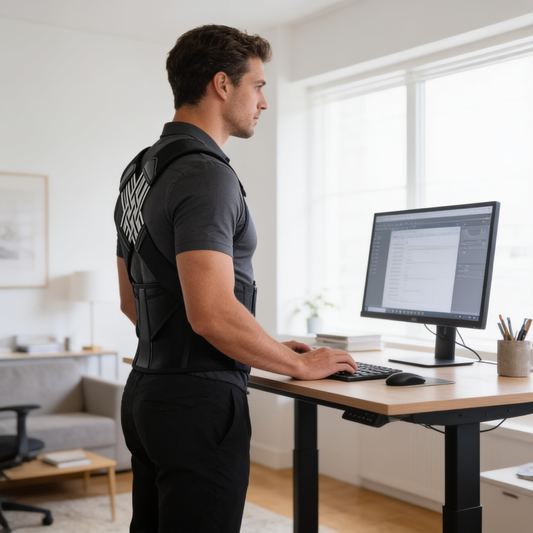Posture corrector in use - lifestyle