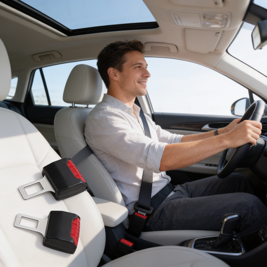 Seat belt clip extender in car - lifestyle