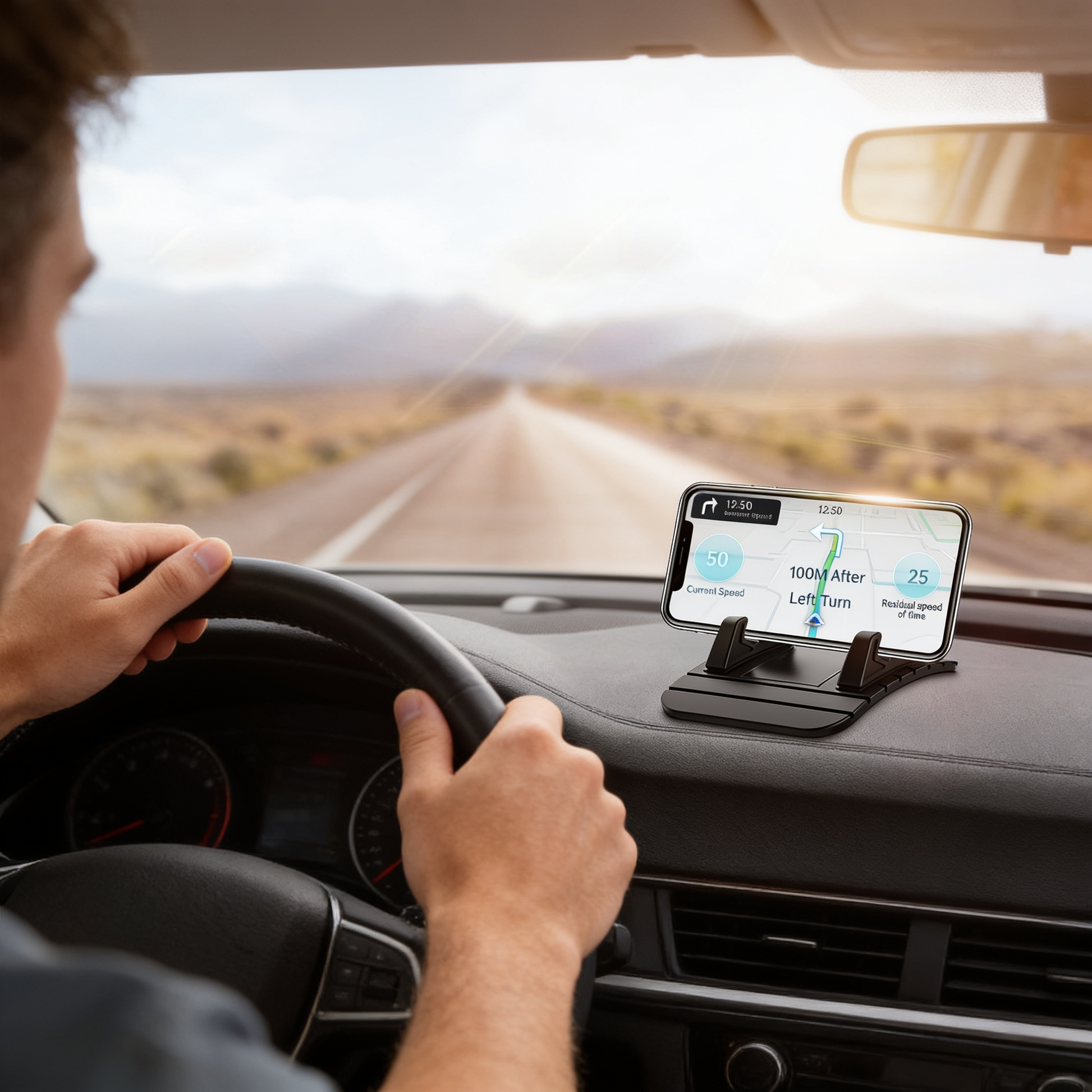 Car phone holder with GPS in use - lifestyle