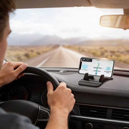 Car phone holder with GPS in use - lifestyle