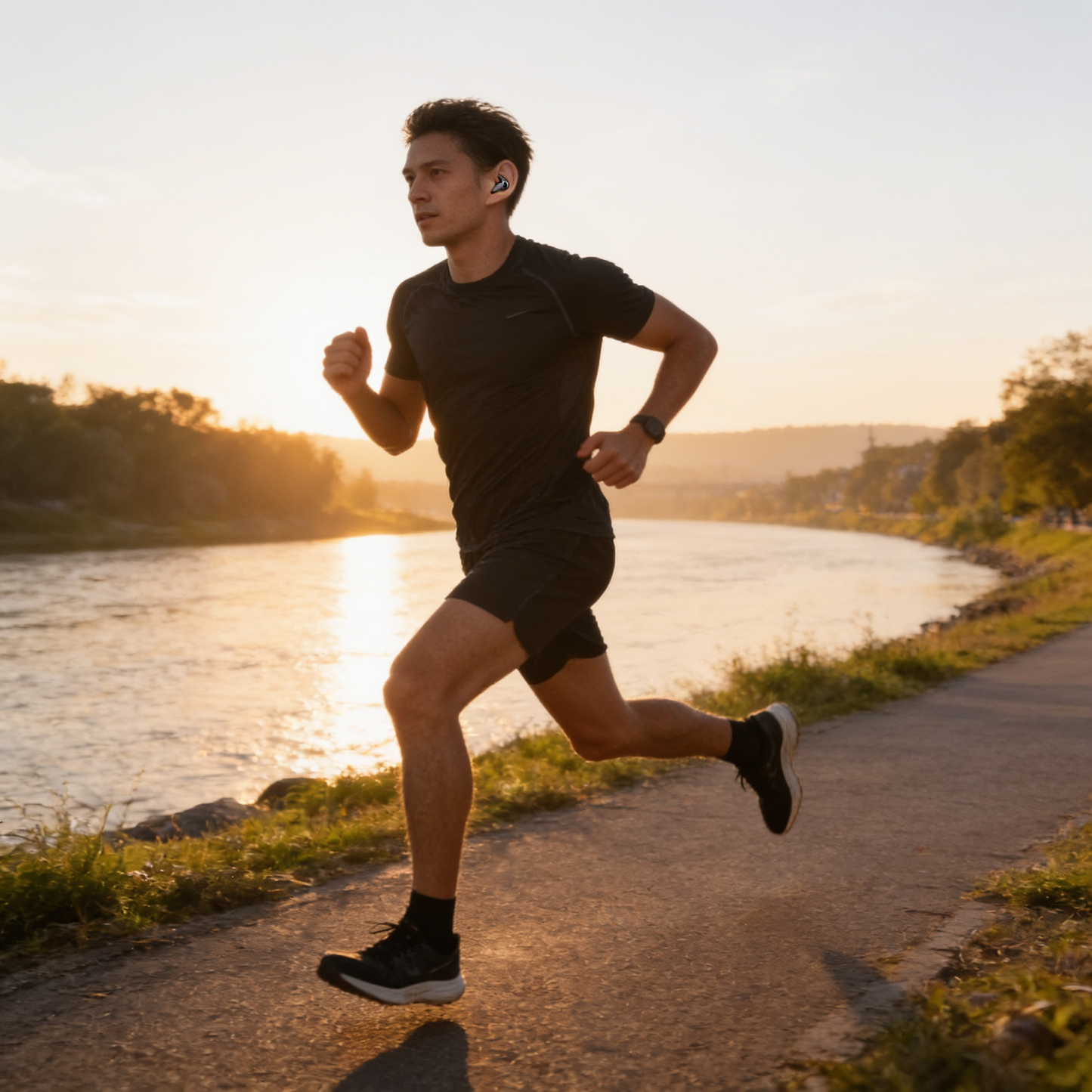 Wireless earbuds in use - lifestyle