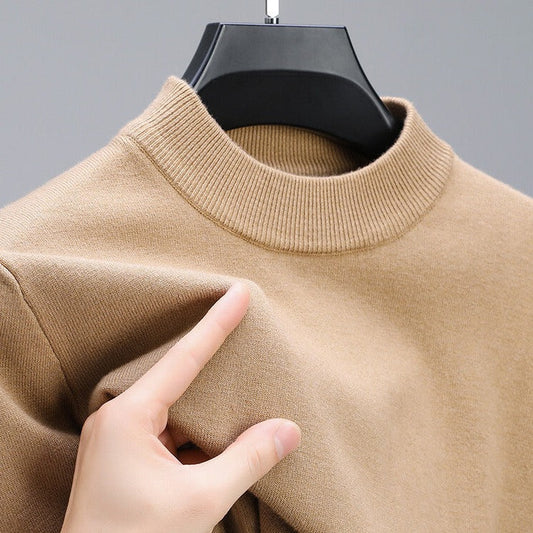 Men's Cashmere Sweater with Elegant Hem – Luxurious Slim Fit