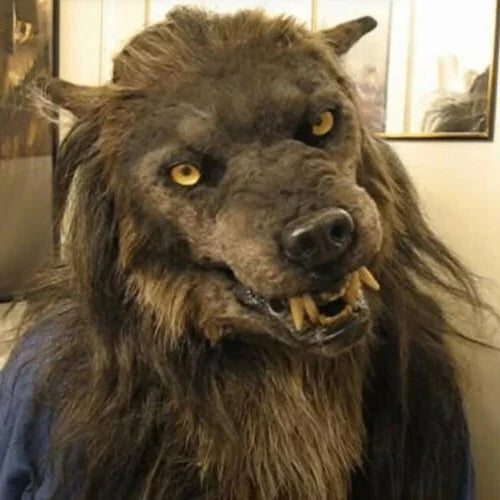 Scary Wolf Costume Mask – Realistic Halloween Werewolf Face